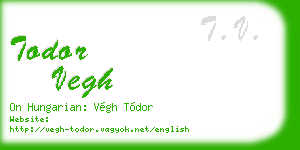 todor vegh business card