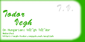 todor vegh business card